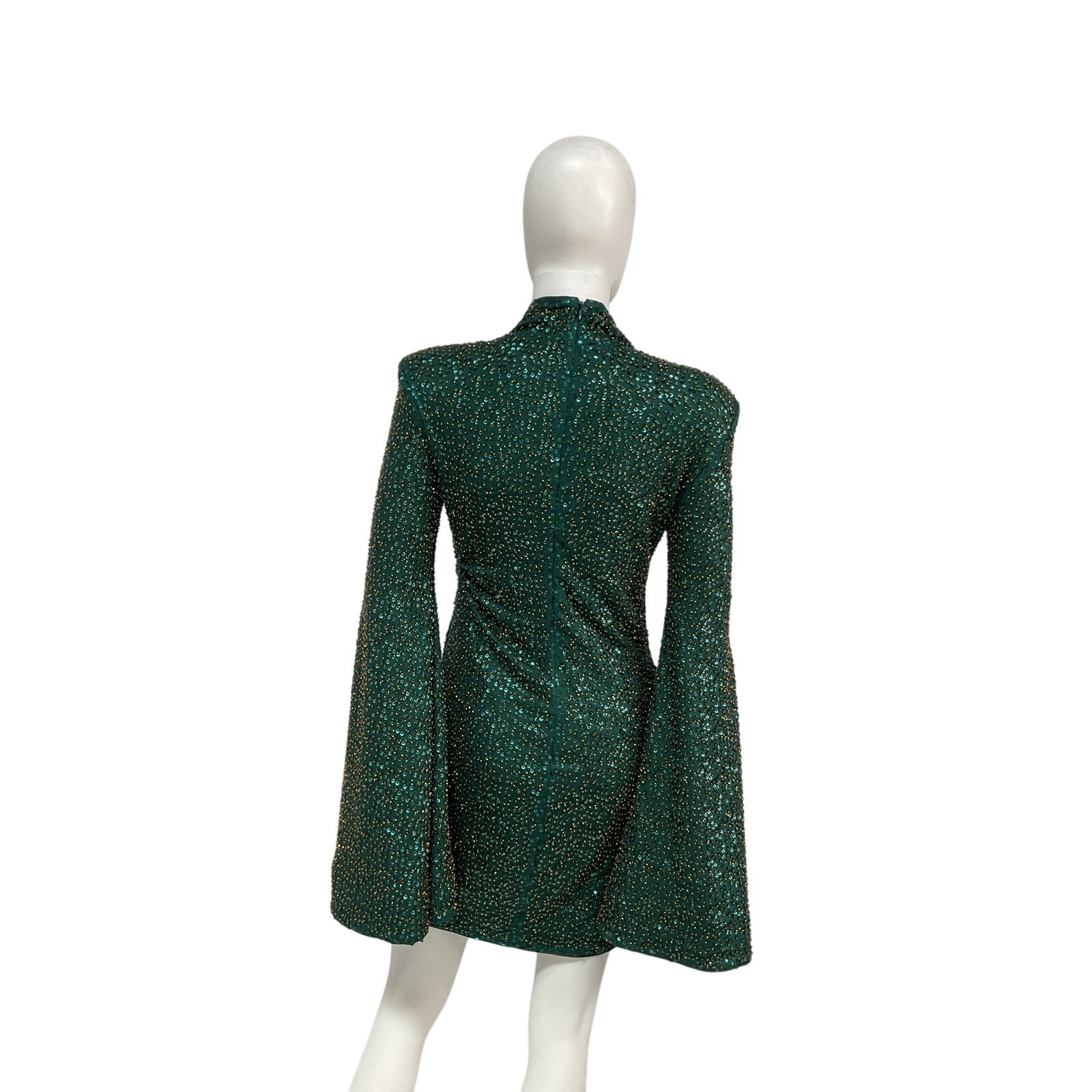 Michael Costello x Revolve 'Mr. Gibson' Green Rayon Mini Dress Size M
