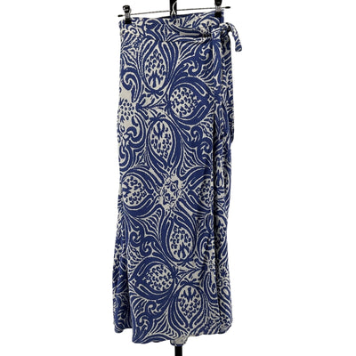 Shona Joy Printed Blue Pombeline Skirt Size AUS 8 / US 4