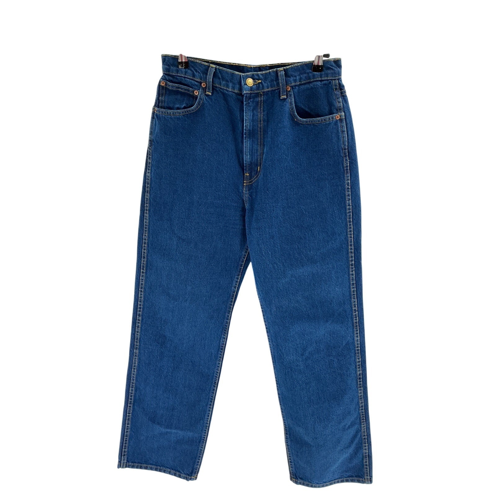 B Sides Plein High Blue Cotton Straight Jeans Size 28