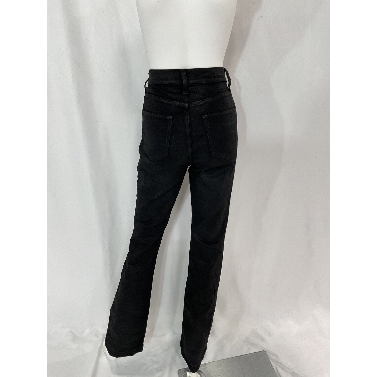 Favorite Daughter 'Valentina' Black Bootleg Coated Demin Jean Pant Size 27
