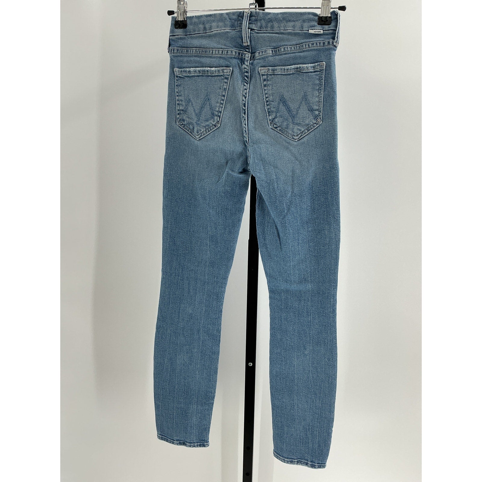 Mother 'The Looker' Blue Cotton Crop Size 23