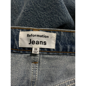 Reformation 'Nila' Blue Long Denim Skirt Size 29