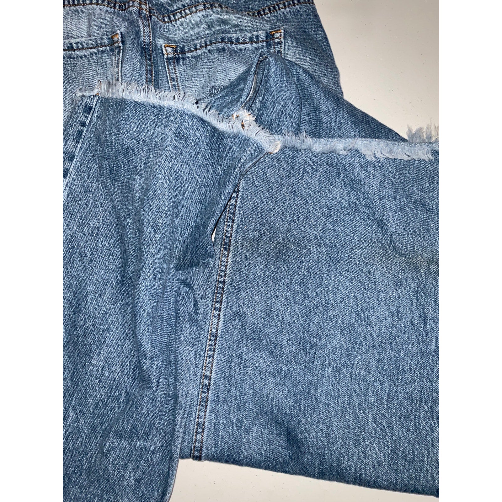 Ser.O.Ya 'Marcot' Blue Cotton Cuffed Wide Leg Size 28 W X 34 L