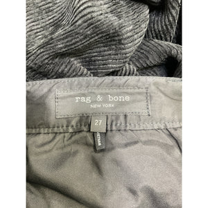 Rag And Bone Corduroy Black Ellie Pants Size 27
