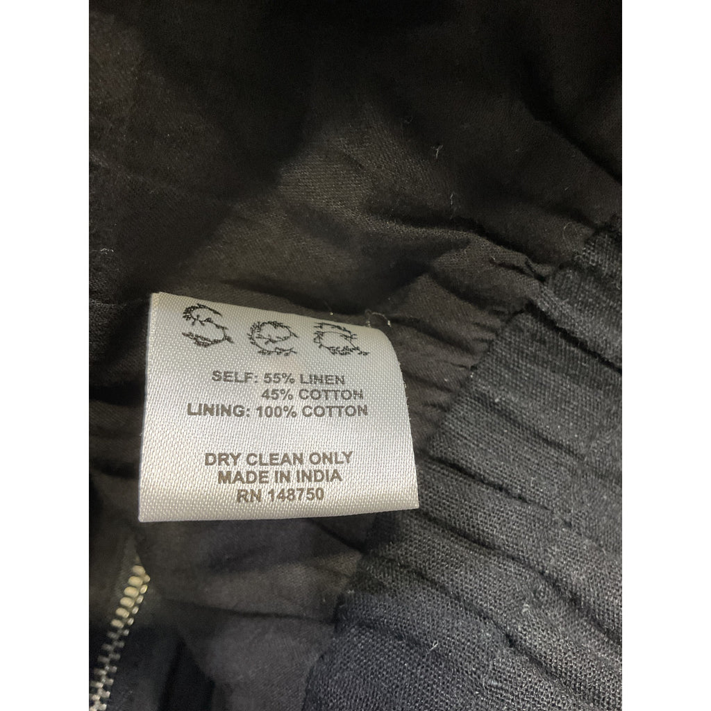 Sea New York 'Liora' Black Elbow Sleeve Cropped Top Size XL
