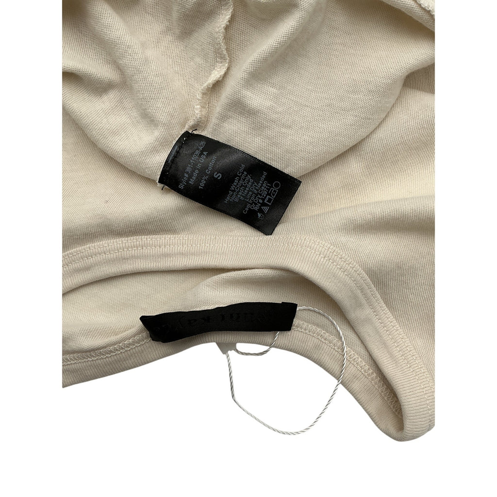 Jenni Kayne Long-Sleeve Beige Cotton Slim Tee Size S
