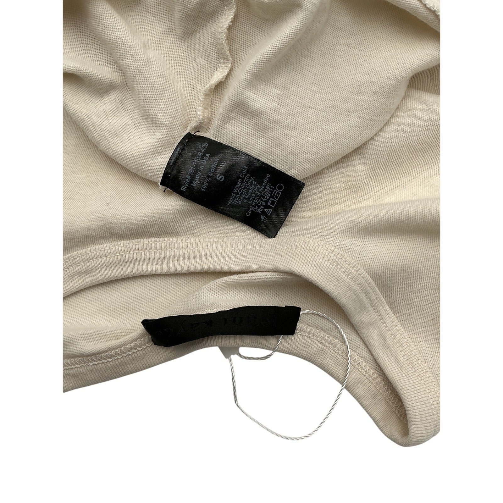 Jenni Kayne Long-Sleeve Beige Cotton Slim Tee Size S