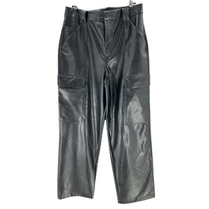 Helsa Faux Leather Black Cargo Pants Size M