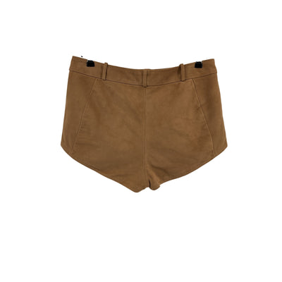 Lamarque 'Annaise' Brown Goat Suede Short Size M NWT