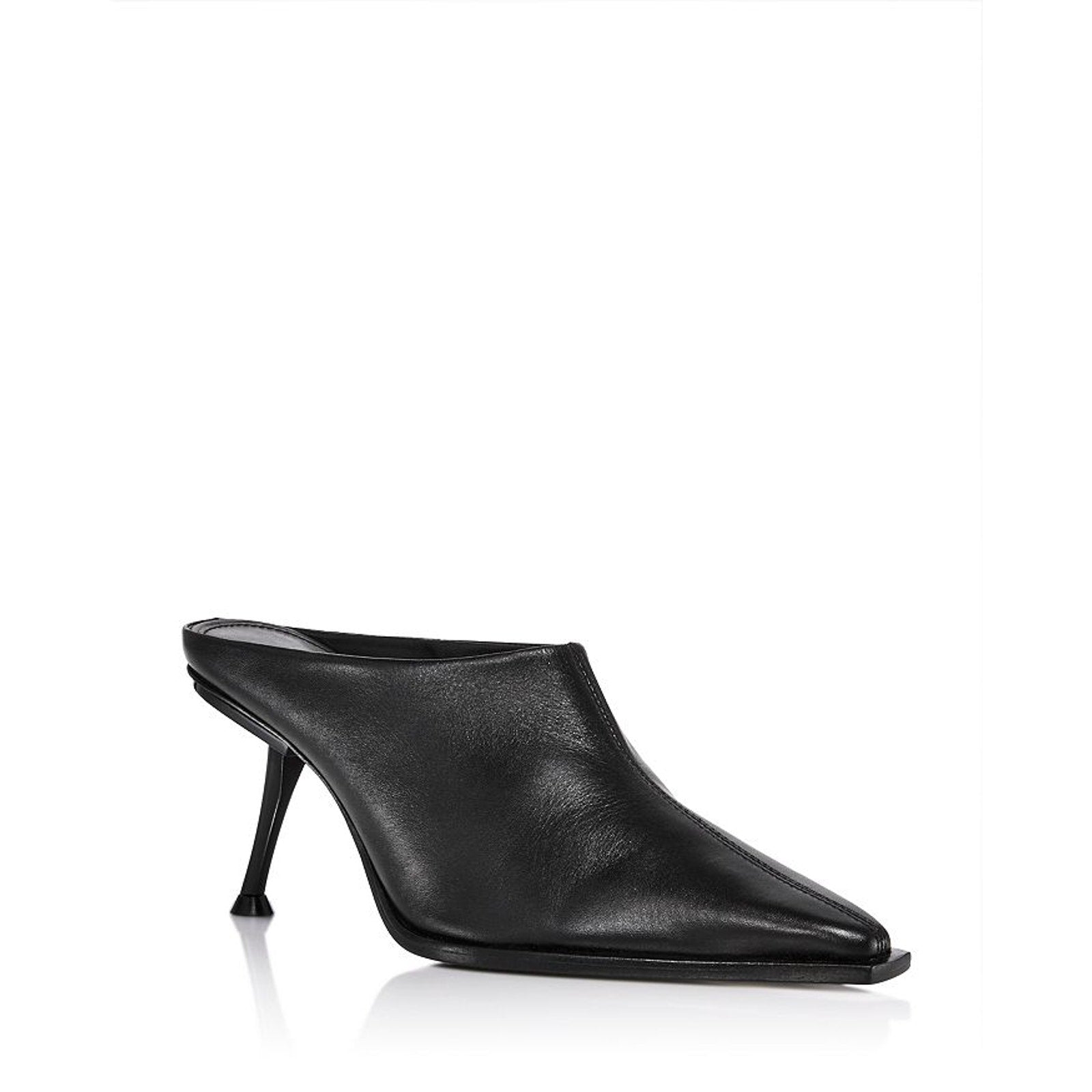 Cult Gaia 'Lina' Black Leather Heeled Mules Size 9