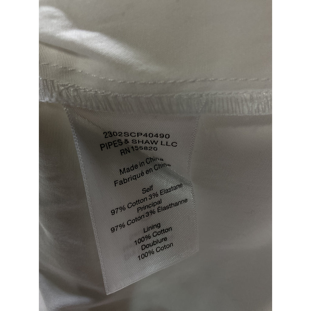 Veronica Beard 'Keora' White Cotton Poplin Top Size 2