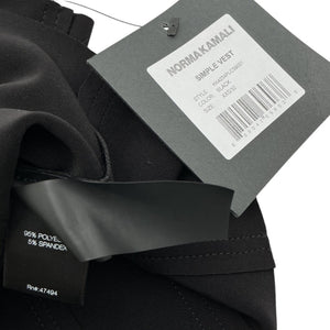 Norma Kamali Tailored Black Simple Vest Size XXS NWT
