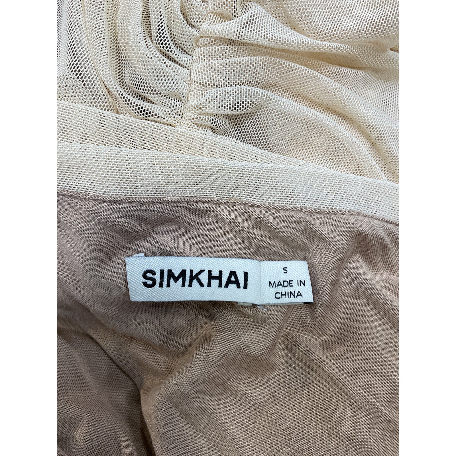 Simkhai 'Seraiah' White Gathered One Shoulder Midi Dress Size S