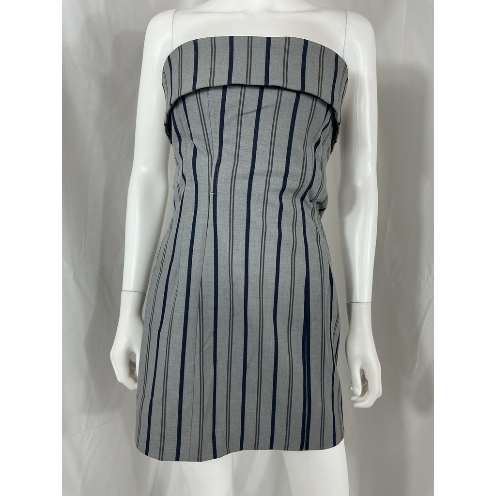 Helsa Mini Strapless Suit Grey Polyester  Dress Size M