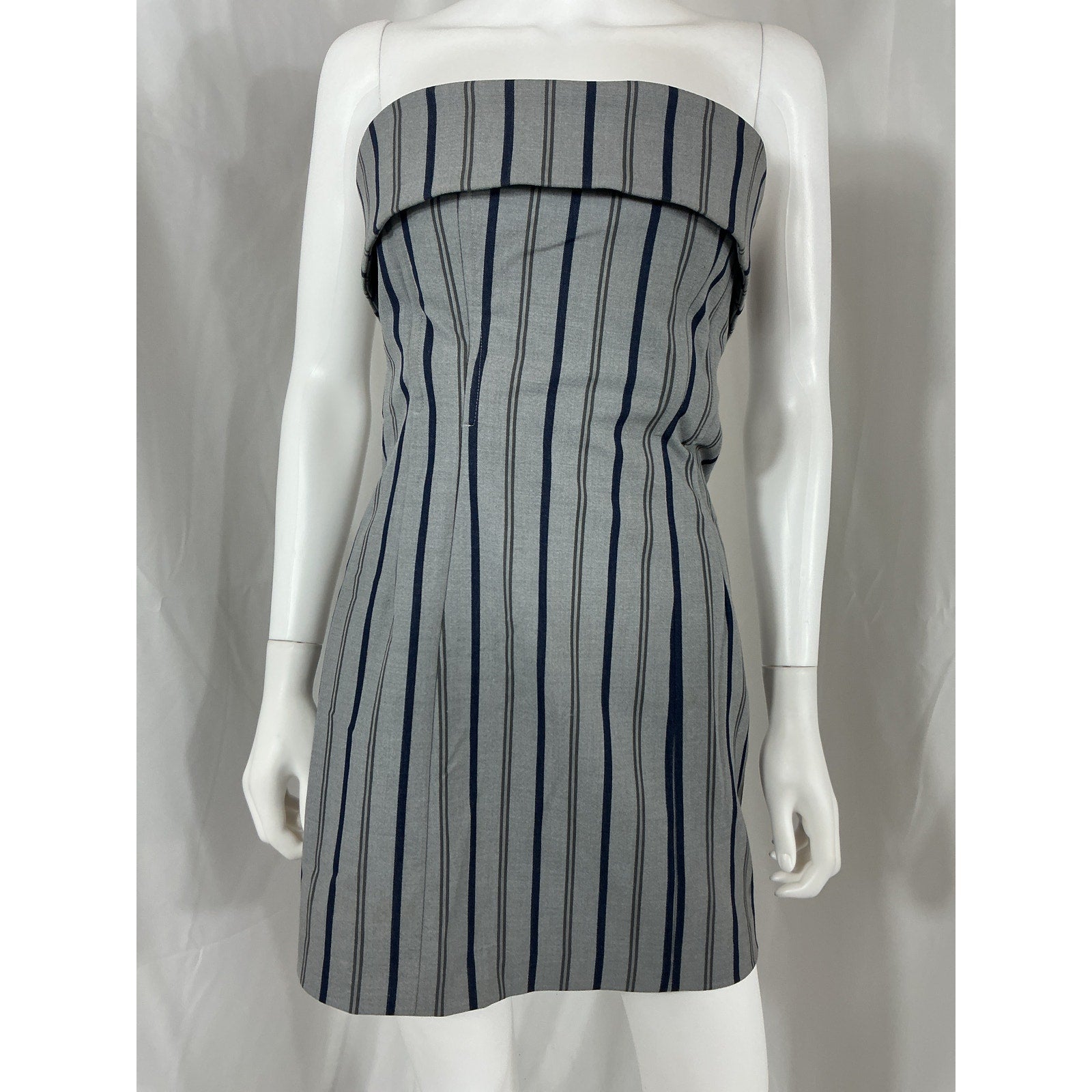 Helsa Mini Strapless Suit Grey Polyester  Dress Size M