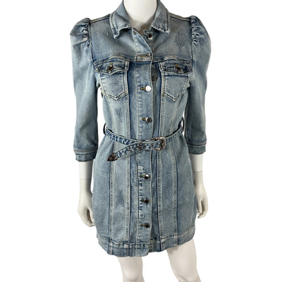 Retrofête Belted Crescent With Silver Hardware Lema Dress Size M