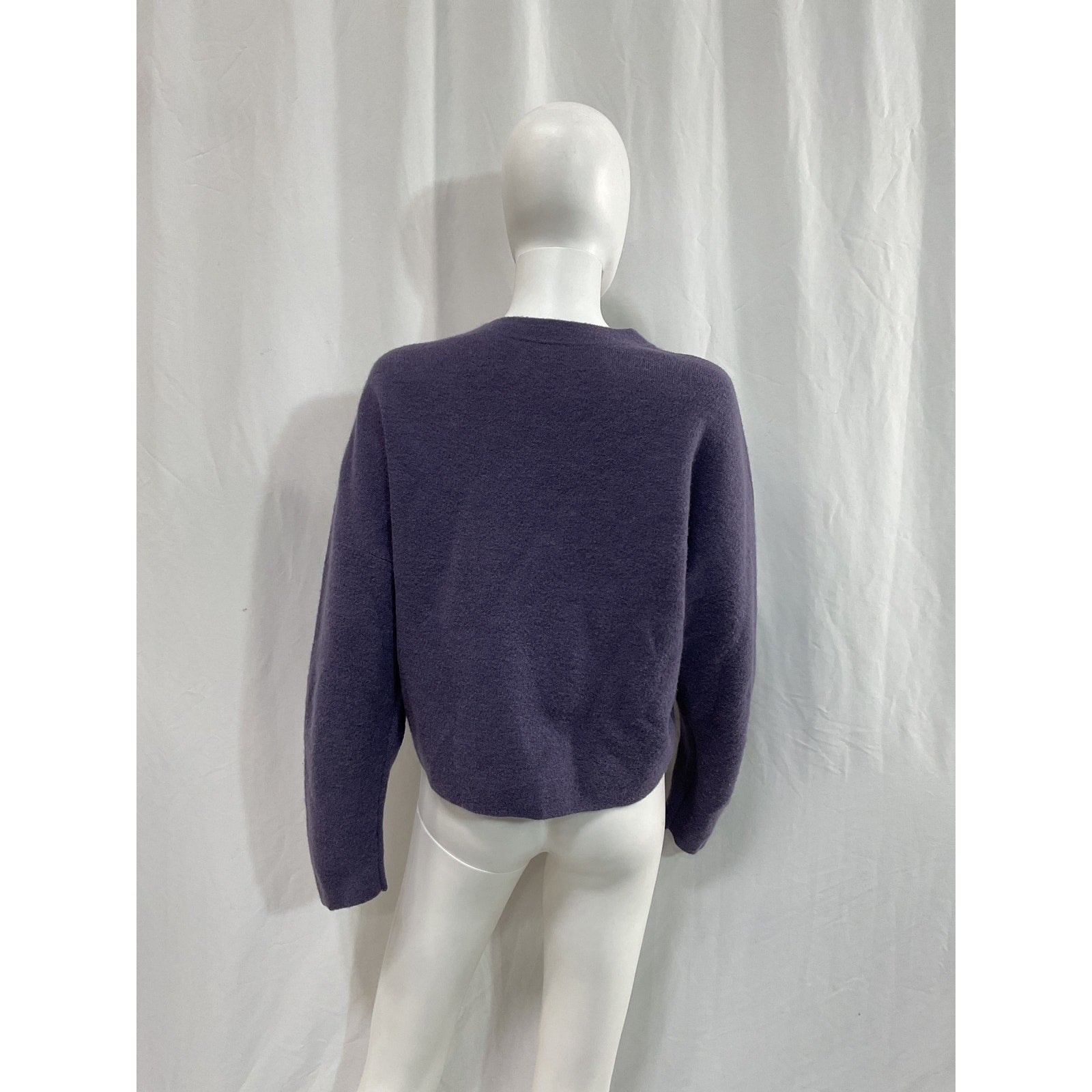 Vince Blouson Sleeve Purple Wool & Alpaca Blend Sweater Size L