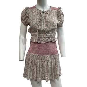 Loveshackfancy Floral Multi Toto Mini Dress Size XS