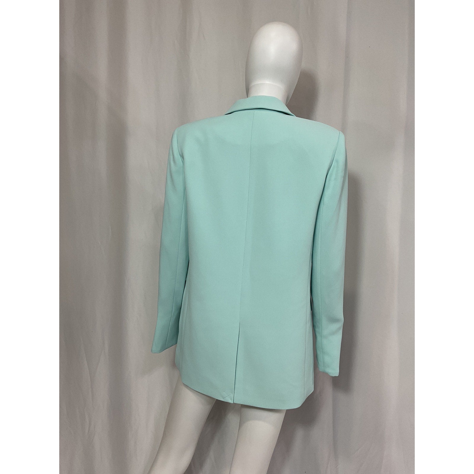 Alice + Olivia 'Justine' Blue Crepe Roll Cuff Blazer Size 2