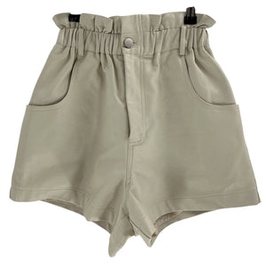 Astr The Label Faux Leather Beige Petunia Shorts Size XS