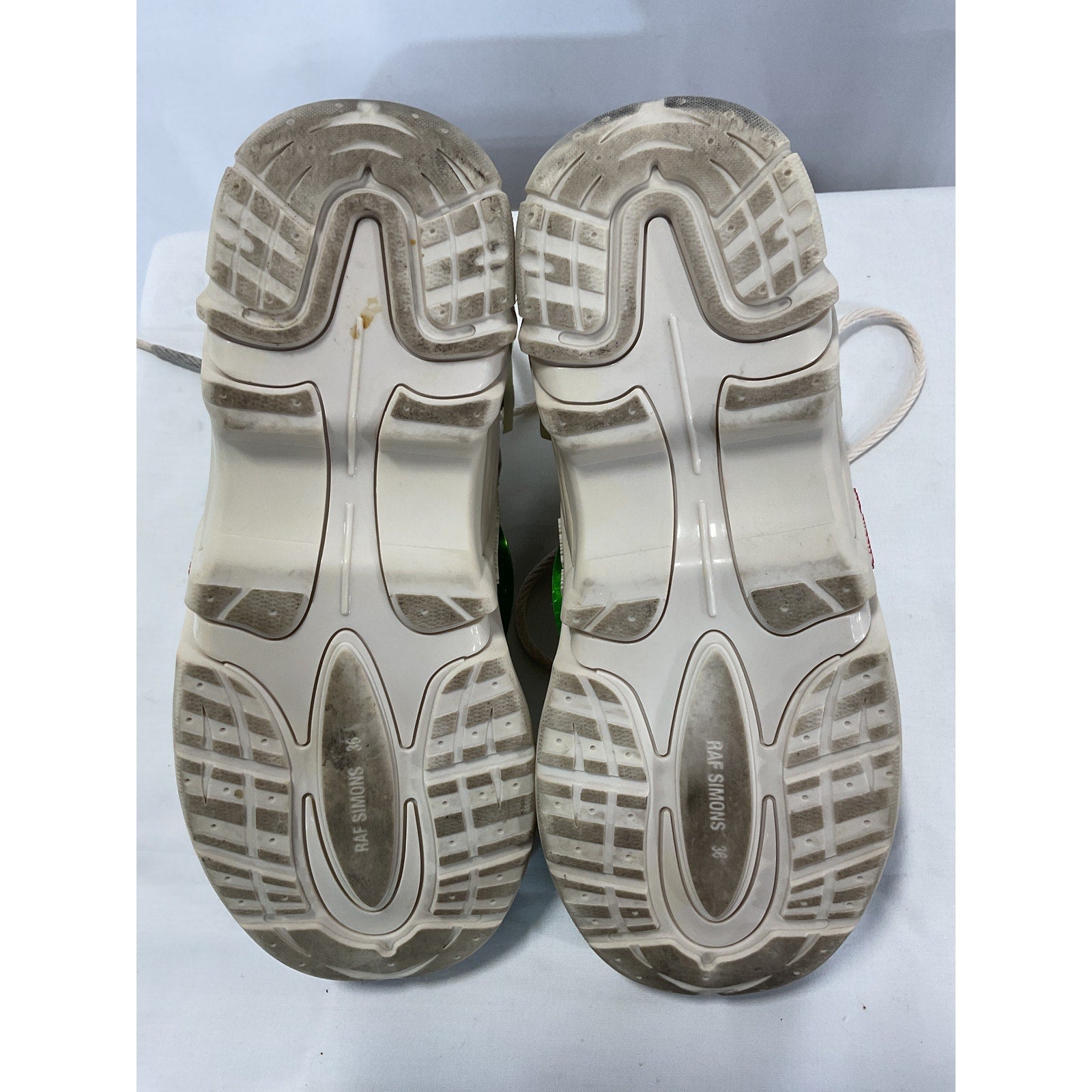 Raf Simons 'Cylon-21' White Leather Sneakers Size 6