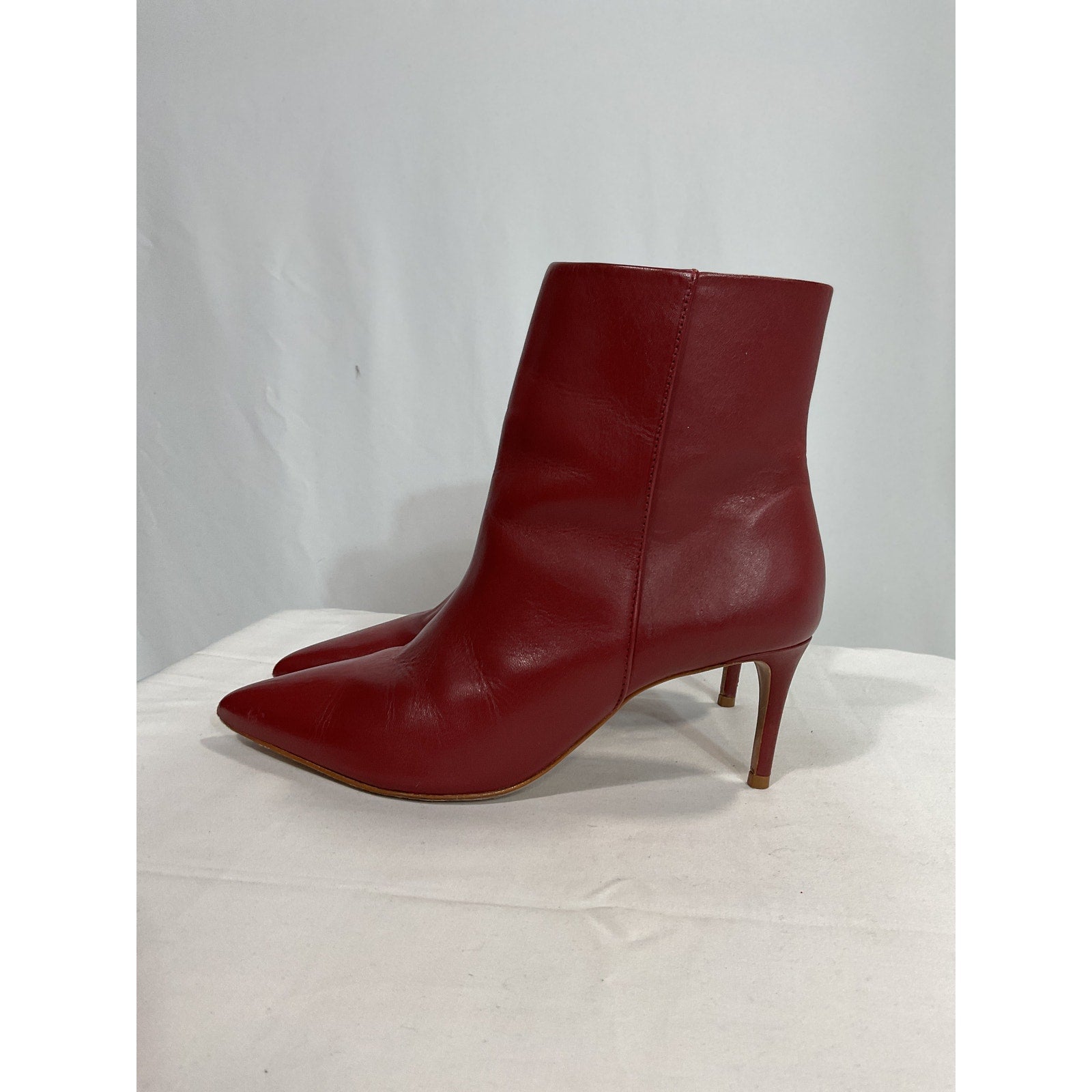 Schutz 'Mikki' Brown Mid Pointed Toe Boot Size 7.5