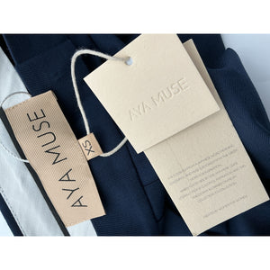 Aya Muse Tailored Navy Mirus Pants Size XS NWT