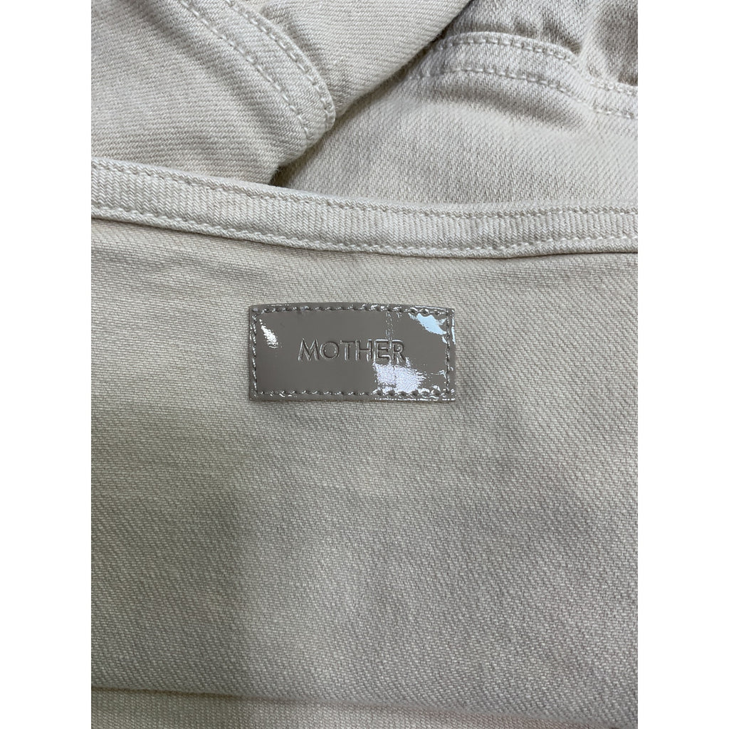 Mother 'The Minx' Beige Cotton Mini Skirt Size 29