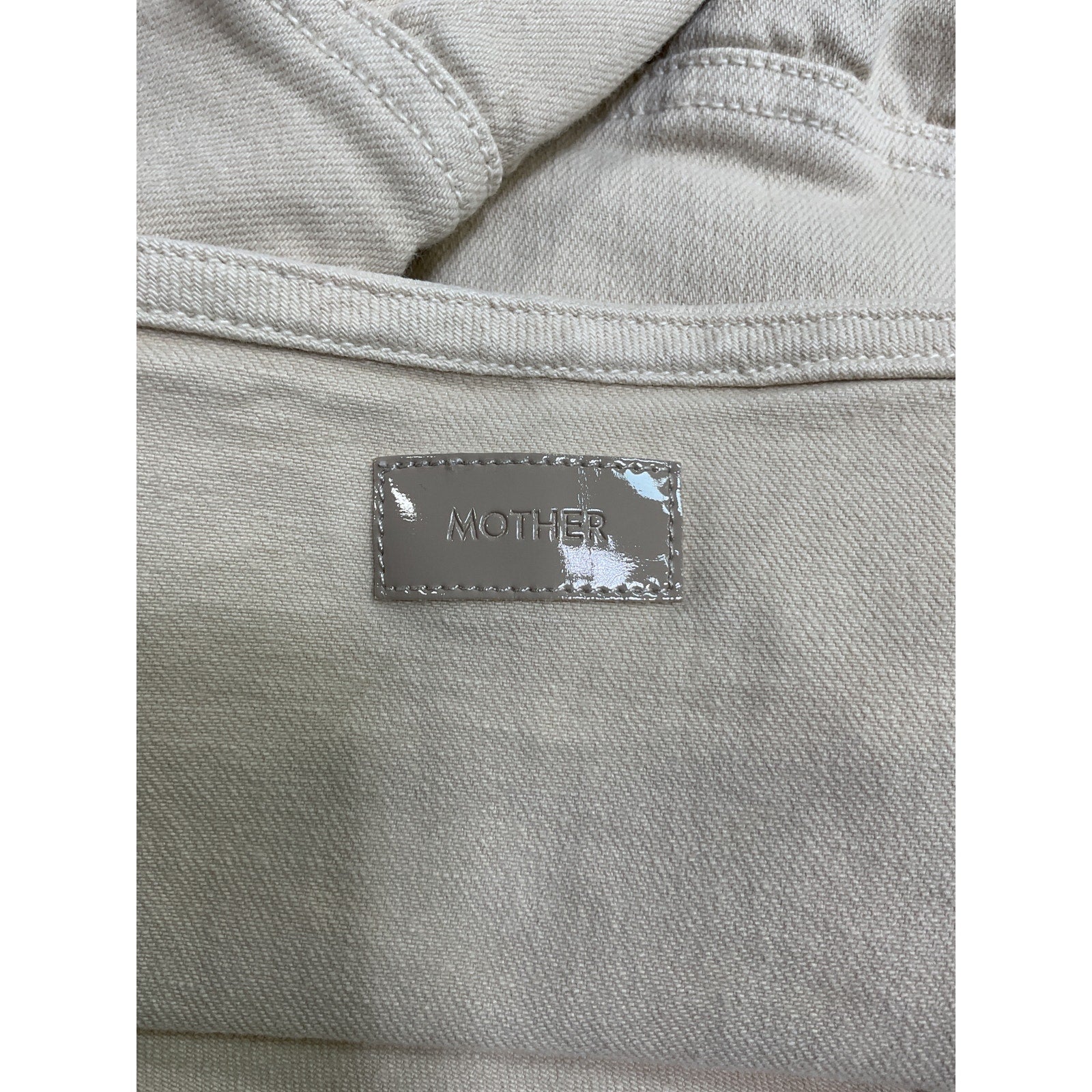 Mother 'The Minx' Beige Cotton Mini Skirt Size 29