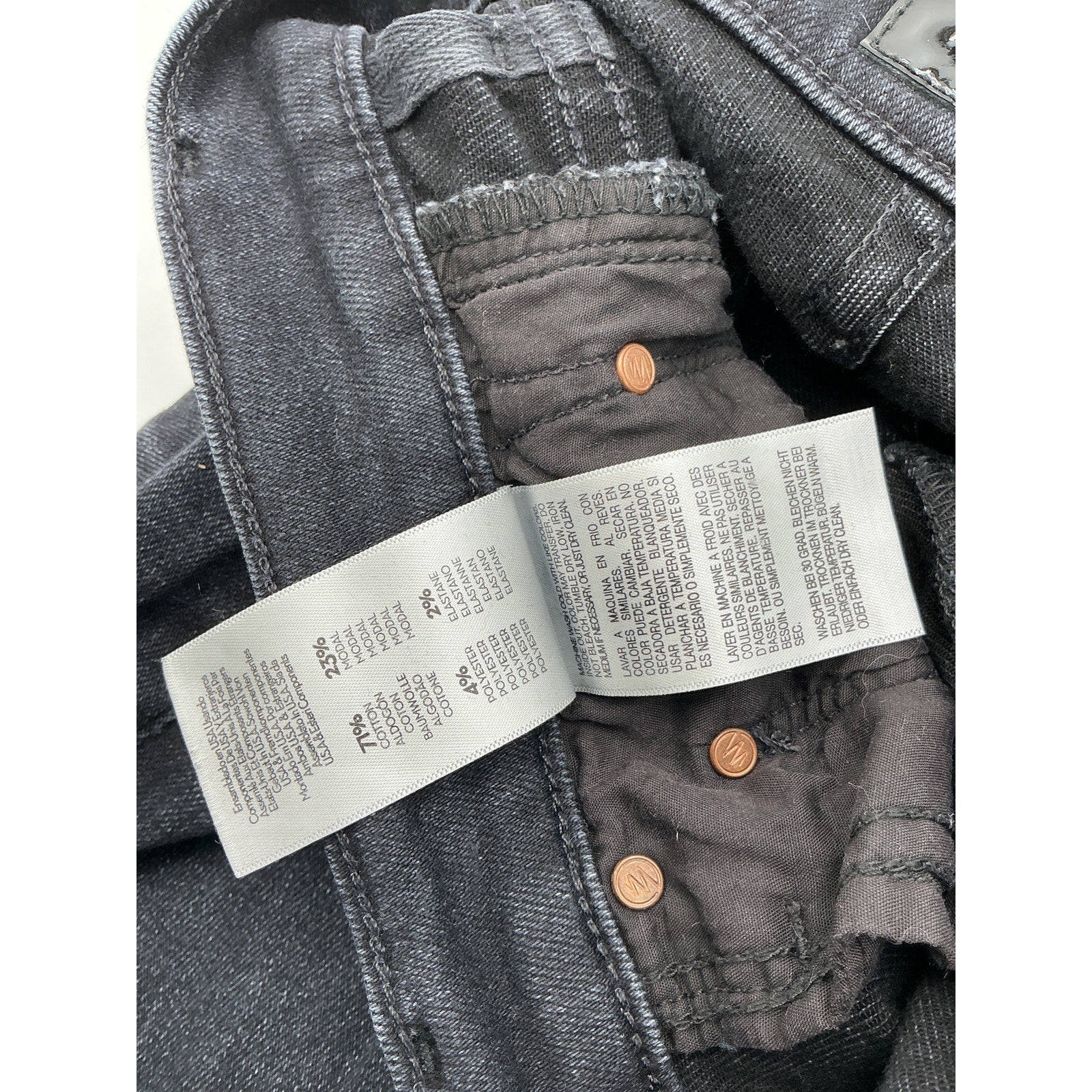 Mother 'The Weekend' Black Cotton Denim Jean Size 29
