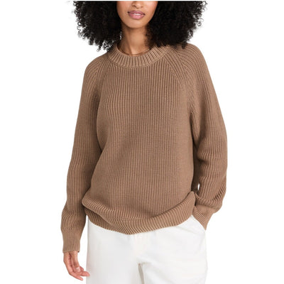 Jenni Kayne Oversized Tan Fisherman Sweater Size S