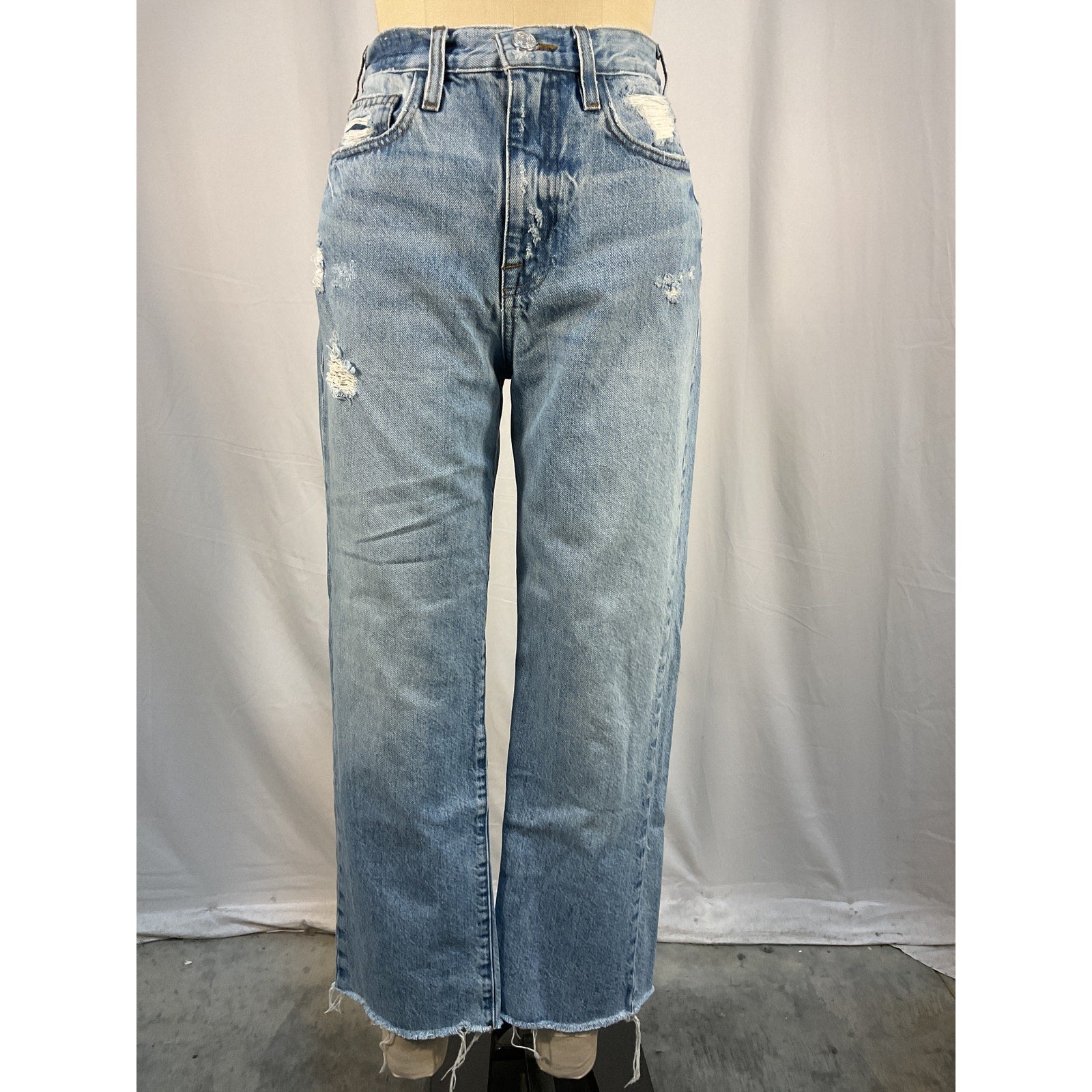 Frame 'Le' Blue Cotton Jane Cropped Denim Jean Size 26