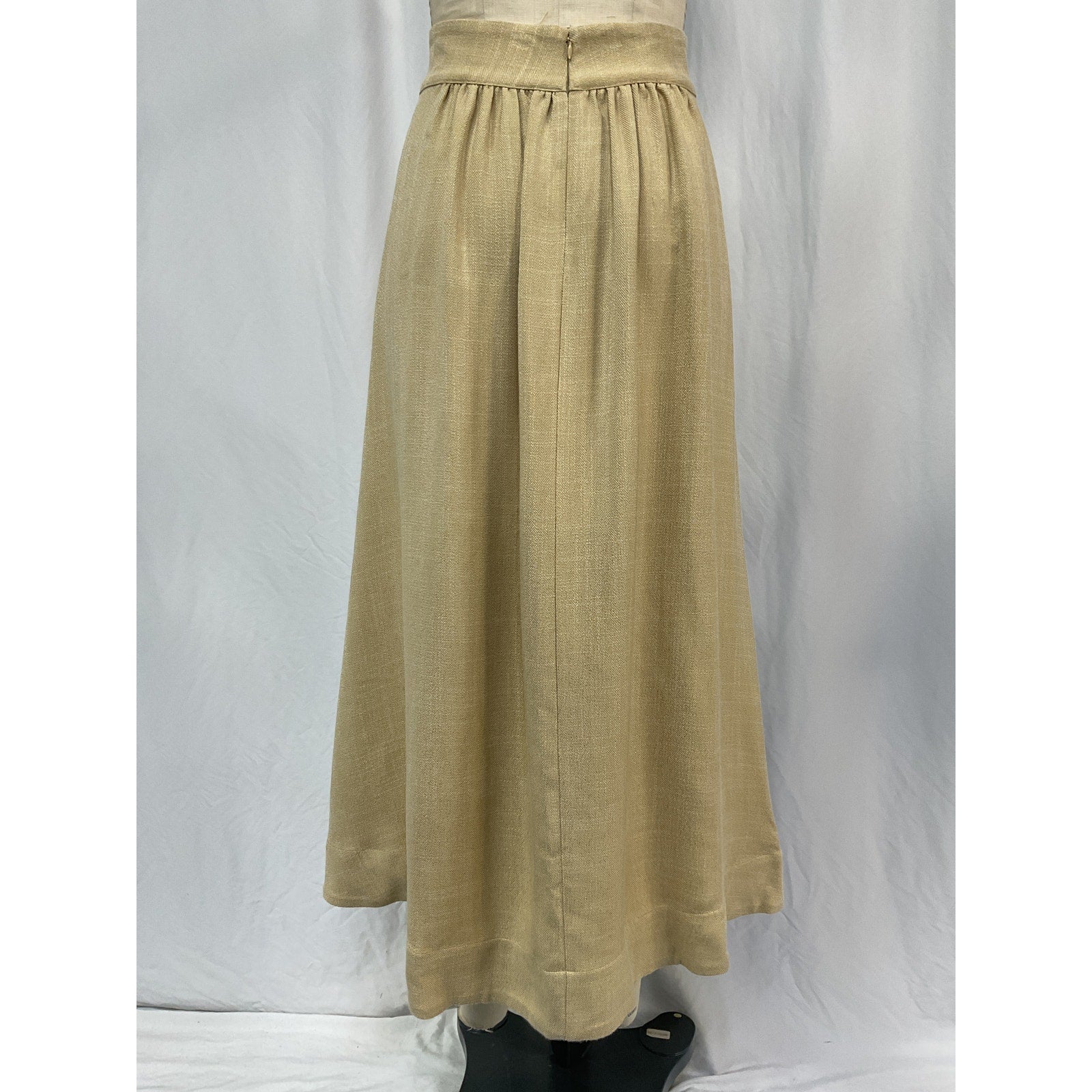 S�zane 'Sophie' Beige Viscose Skirt Size 34