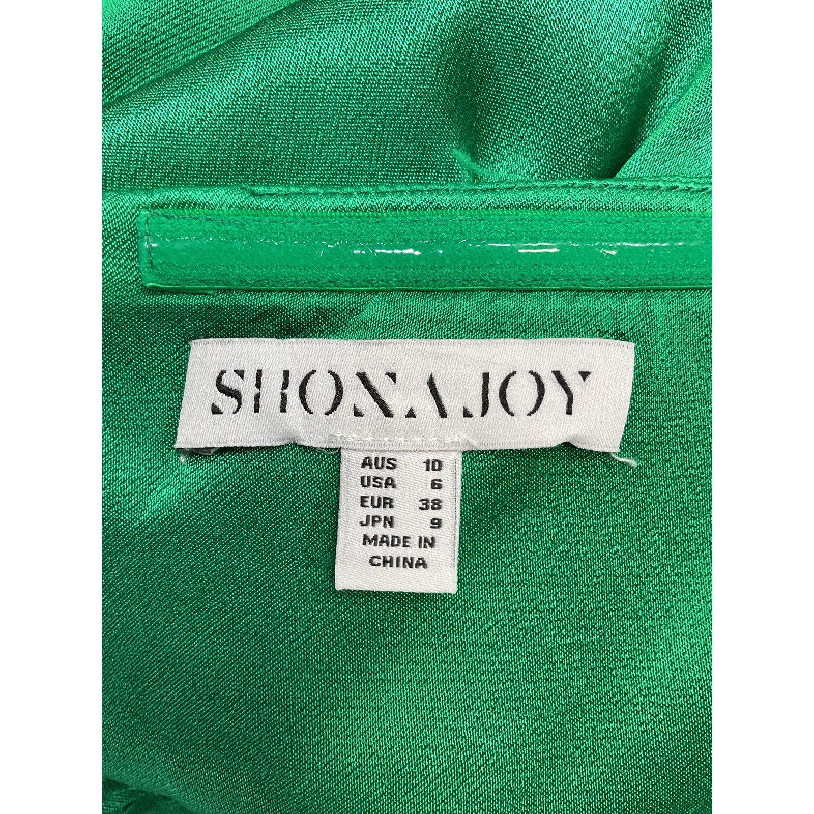 Shona Joy 'Lana' Green Ruched Halter Midi Dress Size 6