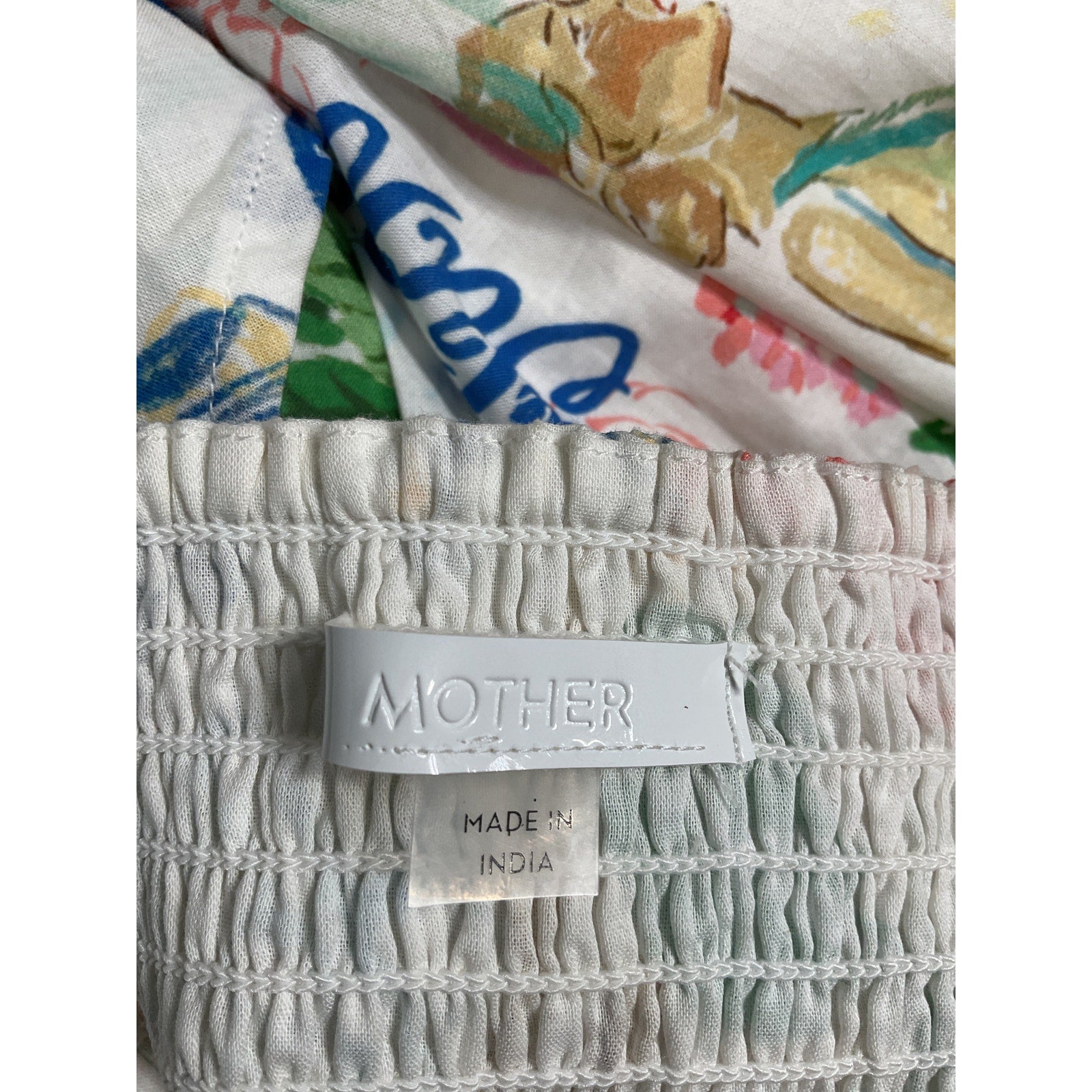 Mother 'The Butterfly Kisses' White Top Blouse Size L