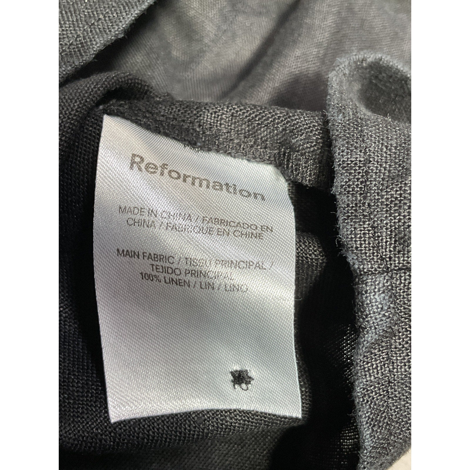 Reformation 'Refscale' Black Aero Linen Dress Size XS