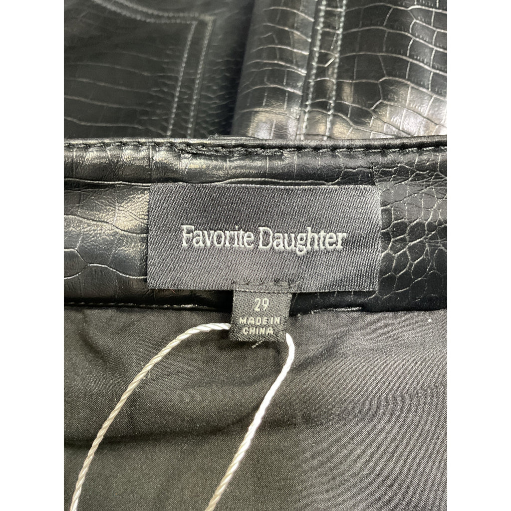 Favorite Daughter 'The Shay' Black Polyurethane Skirt Size 29