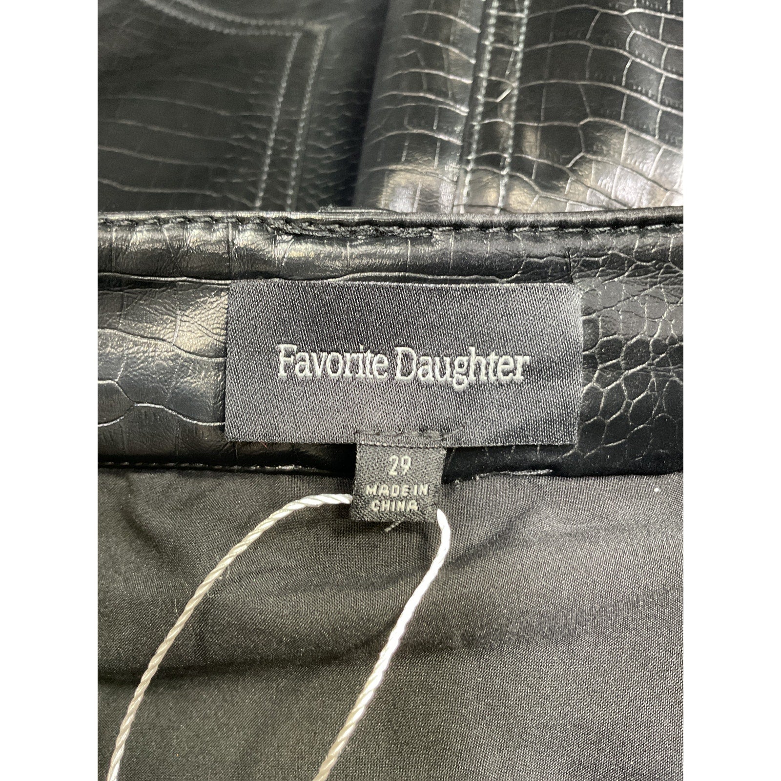 Favorite Daughter 'The Shay' Black Polyurethane Skirt Size 29