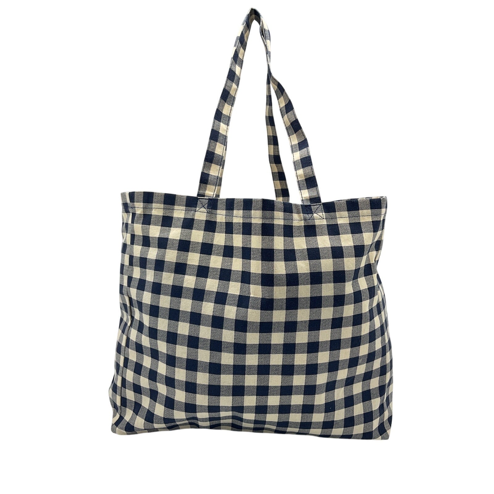 Sézane 'Vichy' Blue Canvas Tote Bag