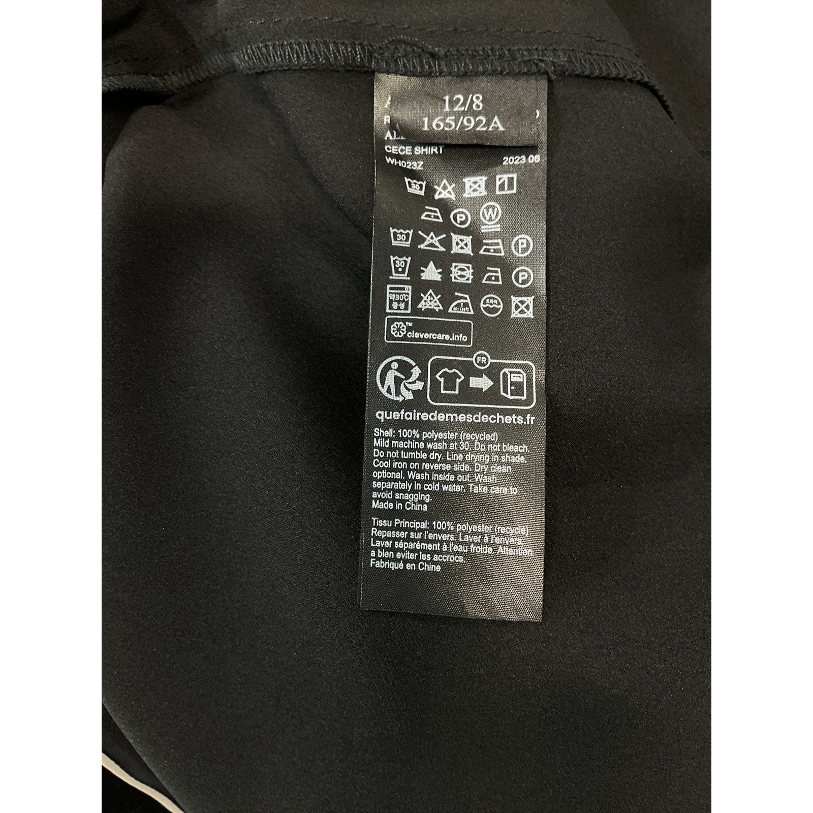 Allsaints 'Cece' Black Satin Shirt Size 8