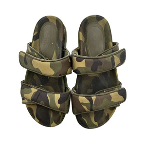 Gia Borghini Leather Green Camo Platform Sandals Size 38 EU / 8 US