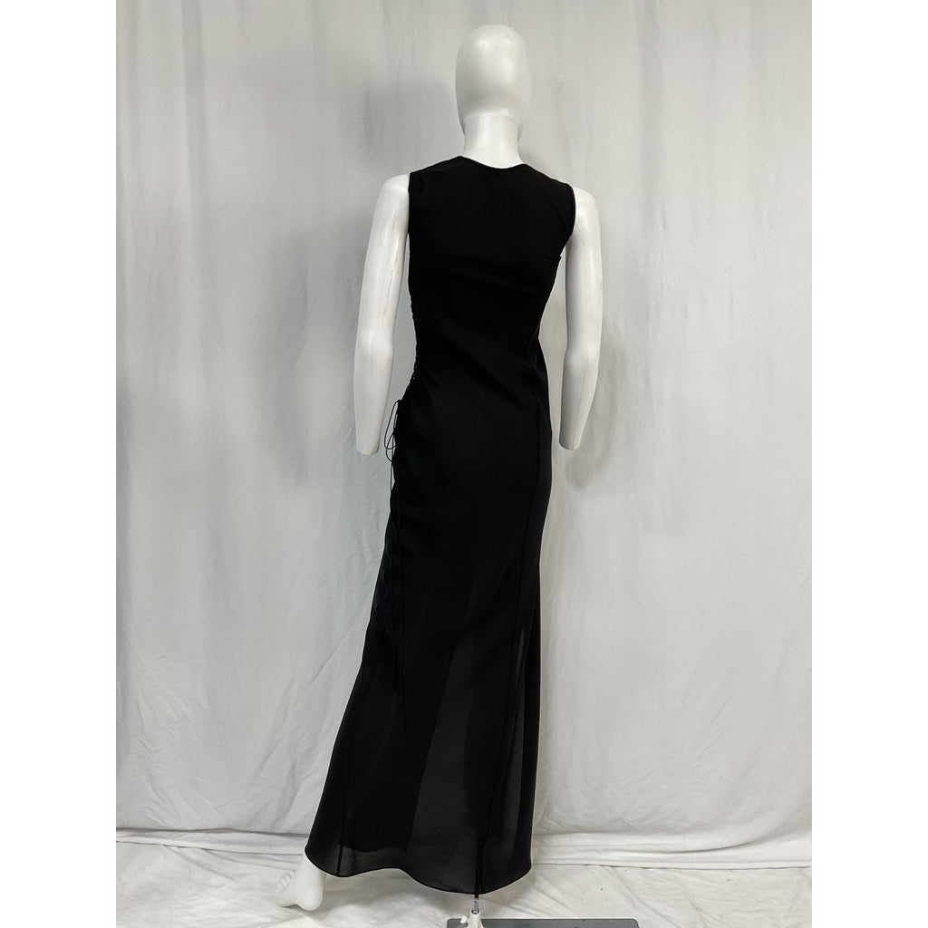 Anna October 'Alexa' Black Acetate Maxi Dress Size XS