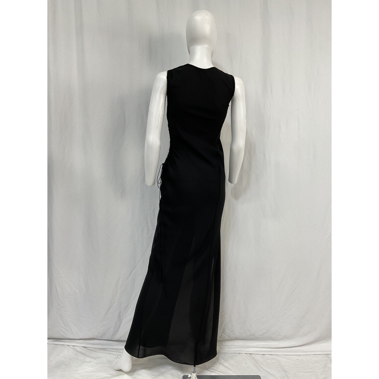 Anna October 'Alexa' Black Acetate Maxi Dress Size XS
