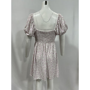 Faithfull The Brand 'Lovita' Purple Puff Sleeve Mini Dress Size M