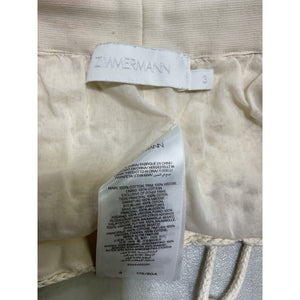 Zimmermann 'Rhiannon' Cream Cotton Crochet Short Size 3