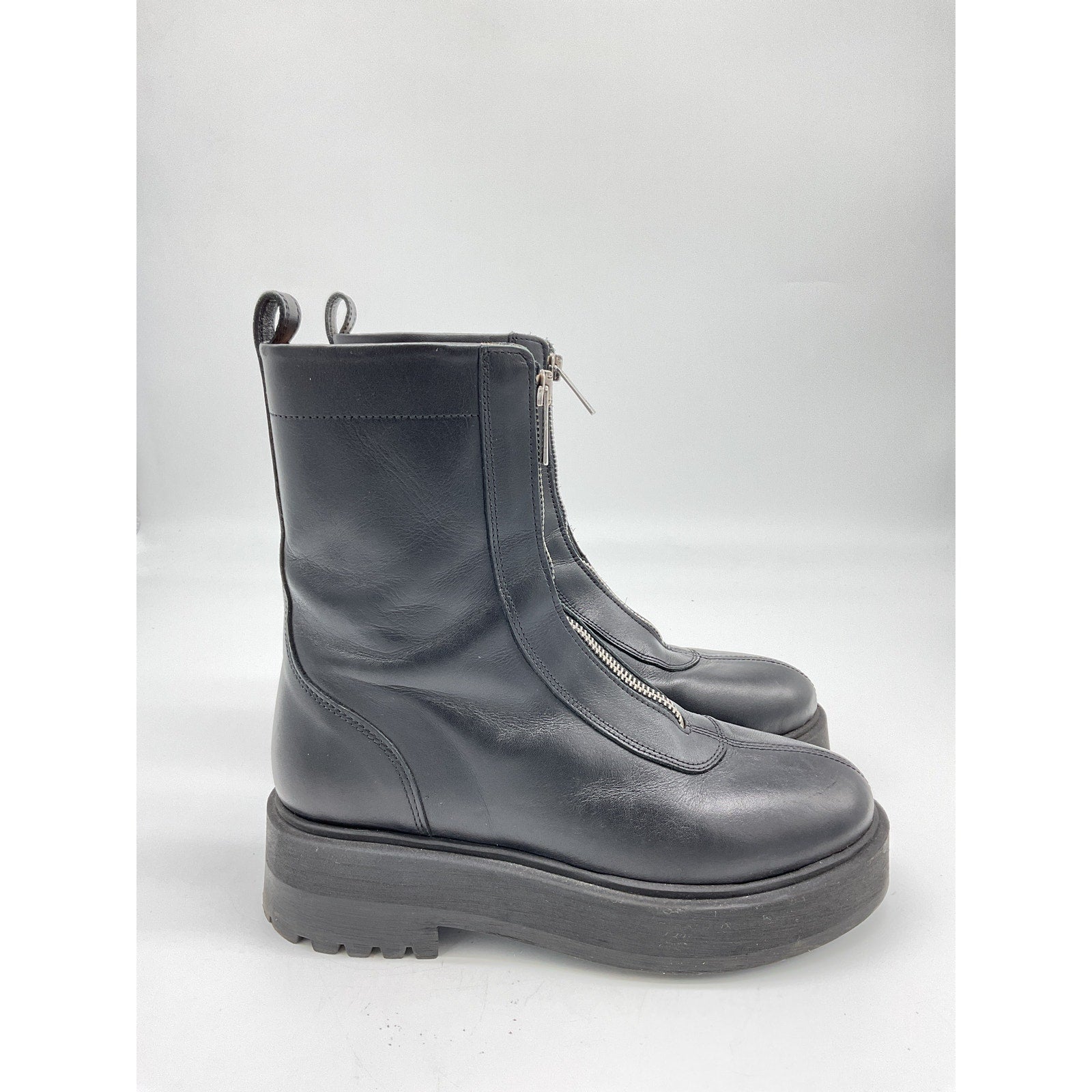 Flattered 'Alma' Black Leather Boot Size 6