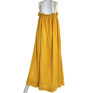 Apiece Apart Organic Yellow Pina Maxi Dress Size M