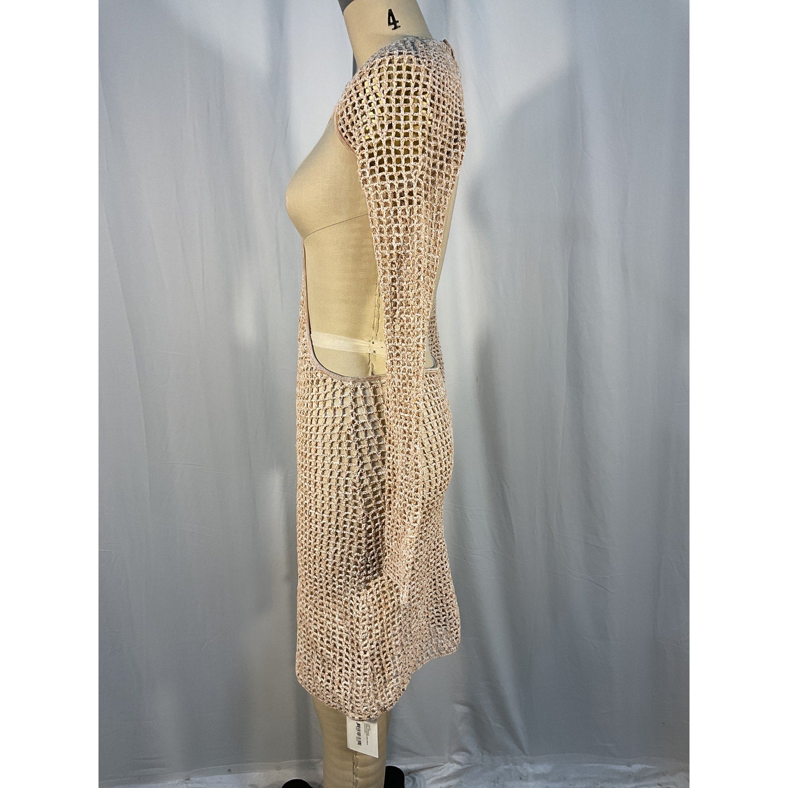 Dion Lee 'Stirrup' White  Crochet Mini Dress Size S - NWT