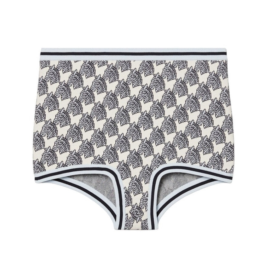 Tory Burch Textured Crisp Blue Jacquard Shorts Size XS