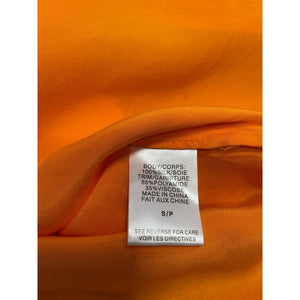 Cami Nyc 'The Racer' Orange Lace Trim Silk Camisole Top Size S